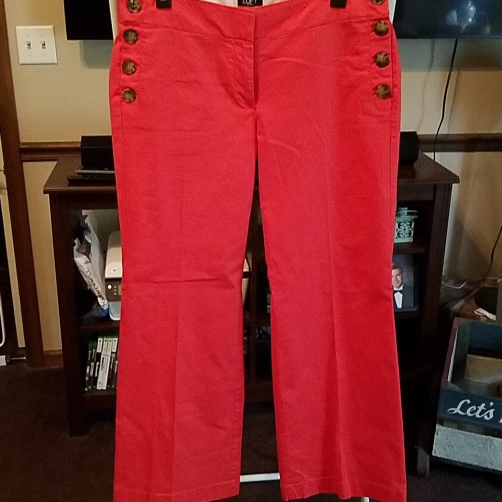 LOFT sailor style orange Marisa trouser